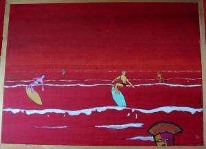 surf session 2, acrylique sur toile (1998)